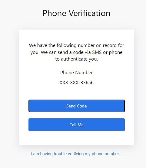 send verification code