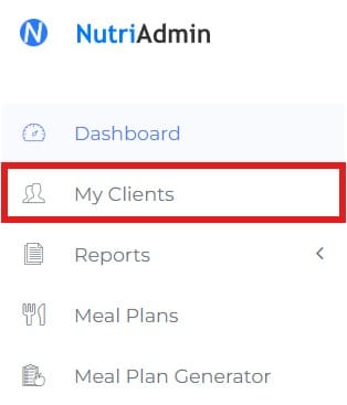 my clients in dashboard