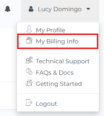 my billing info