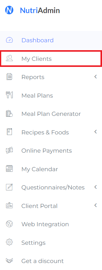 my clients on left side menu.png