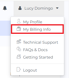 my billing info
