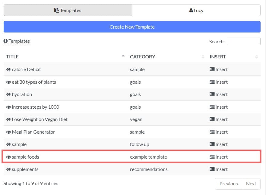 report template saved in reports