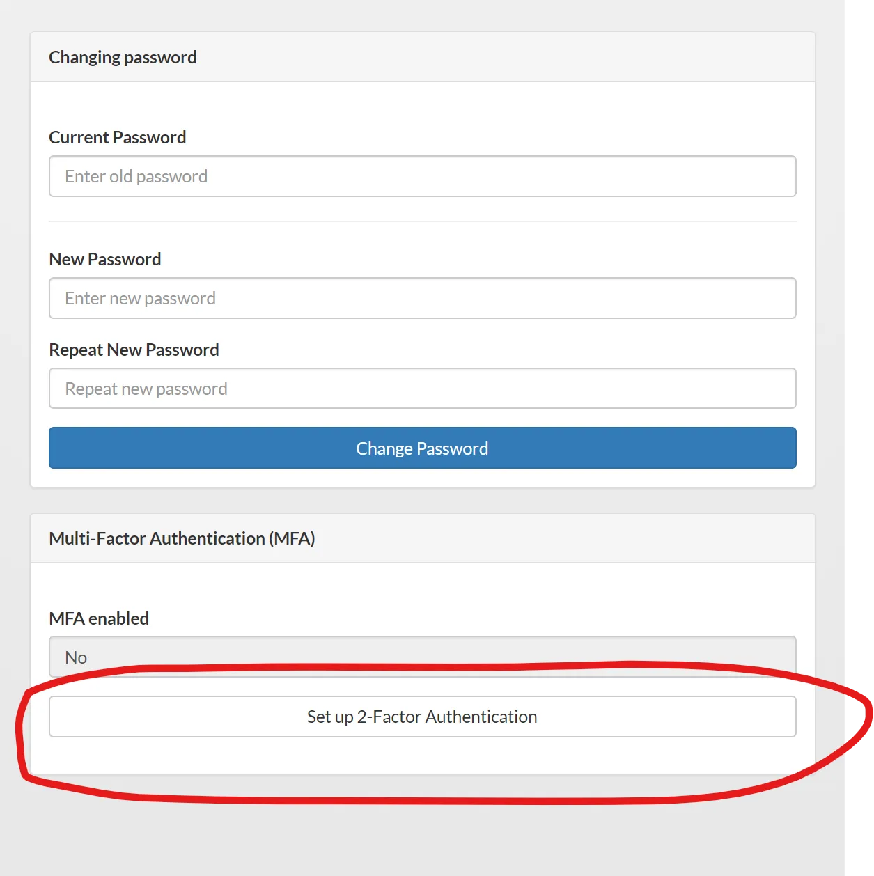 setup 2 factor authentication