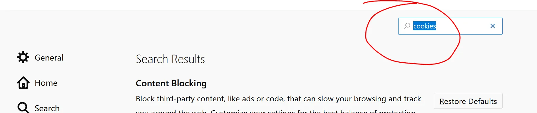 cookies search