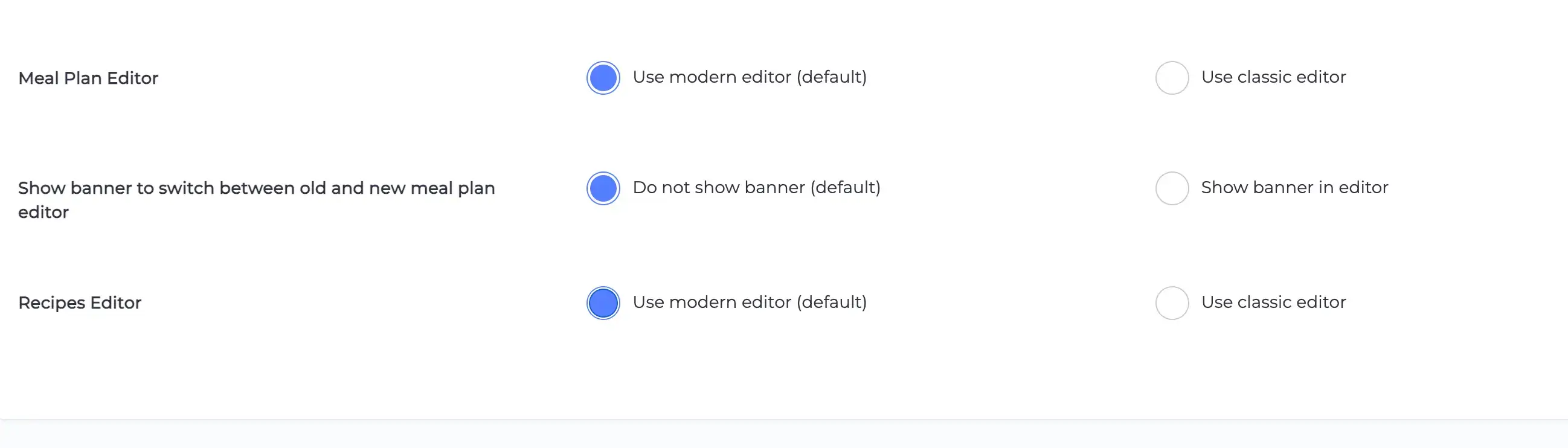 change editor settings