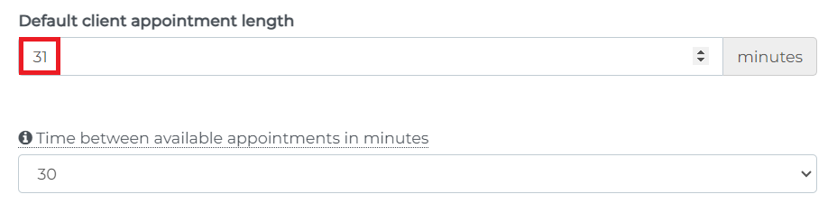 add 1 minute to default appointment length