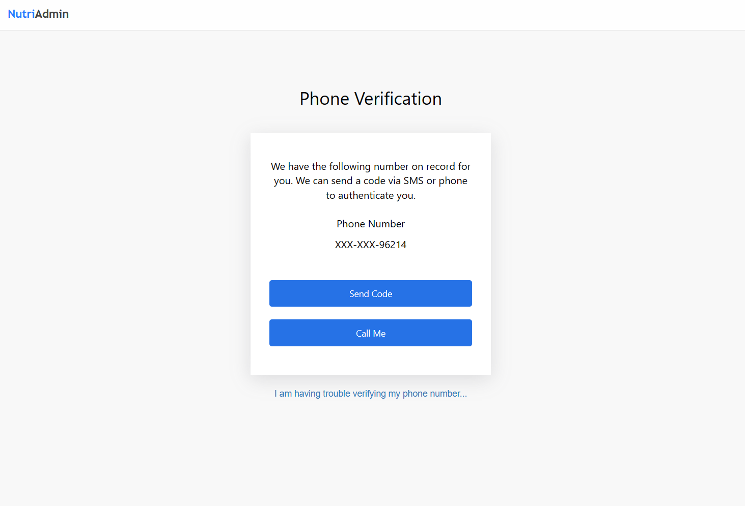 nutriadmin-client-portal-phone-verification