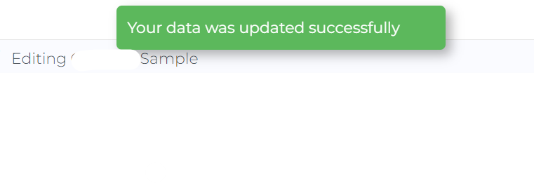 data updated successfully