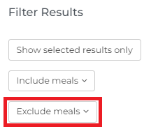 exclude meals button