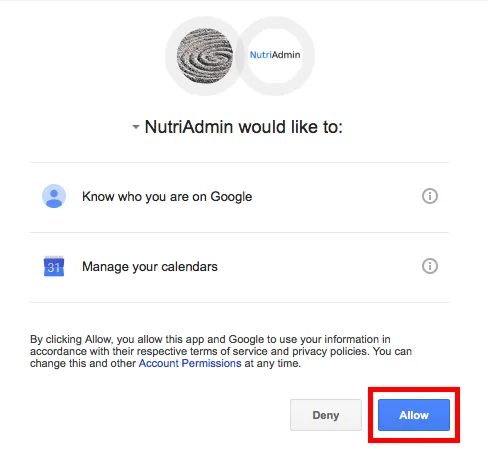 google-settings-nutriadmin