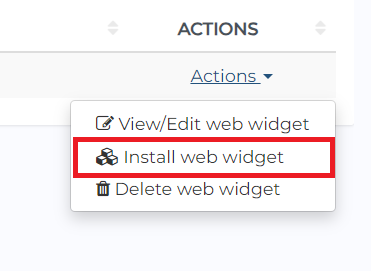 install web widget